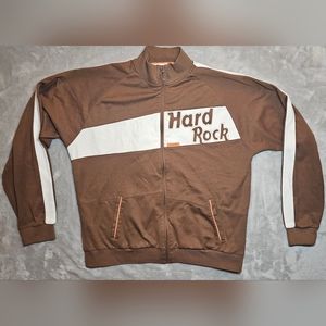 Hard Rock Cafe Fox woods Full Zip  Jacket‎ XL Embroidered.
